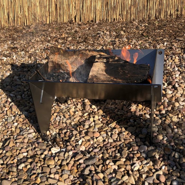 Flatpack Portable Metal Firepit Large With Optional Ash Tray - UK Made ...