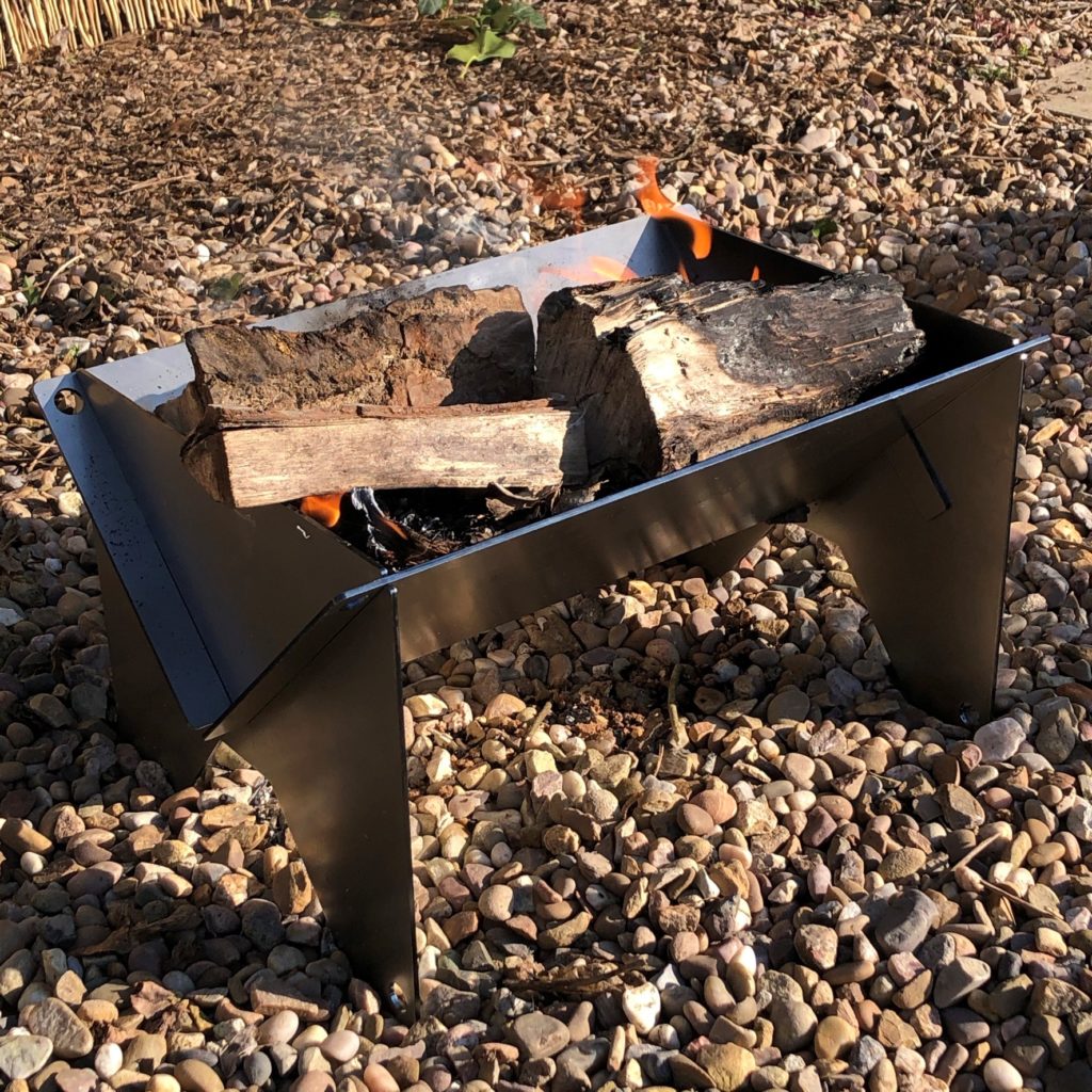 Flatpack Portable Metal Firepit Large With Optional Ash Tray - UK Made